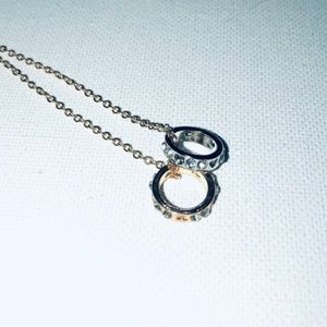 Double Ring Charm Necklace